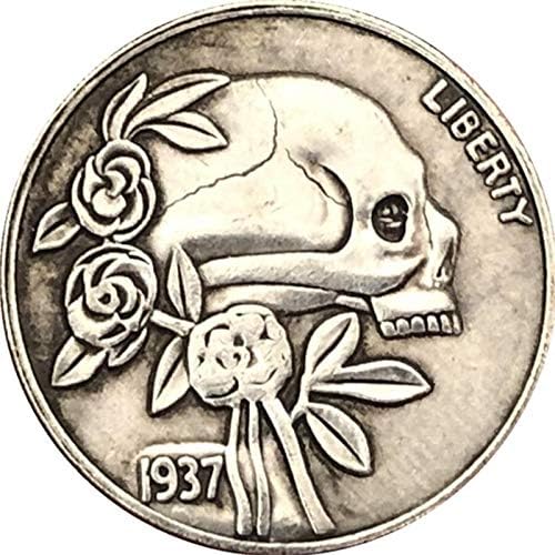 1937. Skull Rose AB Kompletna kovanica kovanica 3D Komemorativna replika za kovanice Početna Dekoracija