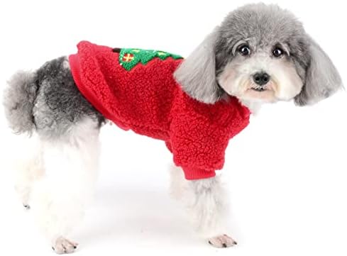 Ranphy Mali džemper s božićnim ljubimcem Polar runo Odjeća Puppy Mačka odjeća Softwover Dukserice Doggie