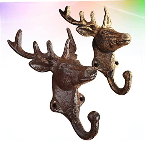 Abaodam 2pcs metal s kuke jelena kuka za glavu zida zida zidna vješalica jelena viseća kuka za kuke kuke