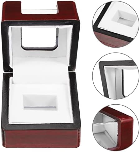 INOOMP Championship Ring Display Case Big Ring Storage Box Drvo Single Ring Stand poklon za ljubitelje sporta