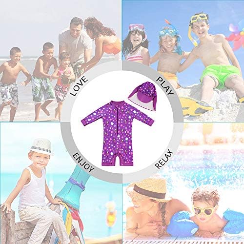 UPANDFANFER BABY Boys / Girls kupaći kostimi sa zatvaračem sa snapnom dnom UPF 50+ Zaštita od sunca za poticaj jednoj komadići