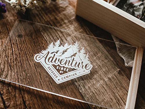 Drvena foto kutija za otiske 4x6 inča sa personalizovanim acrilyc poklopnjem, poklon za vjenčanje za par,