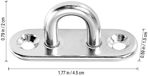 Uxzdx 4 kom nehrđajućeg čelika duguljastog jastuk za oči kopča za pričvršćivanje u obliku kuka u obliku