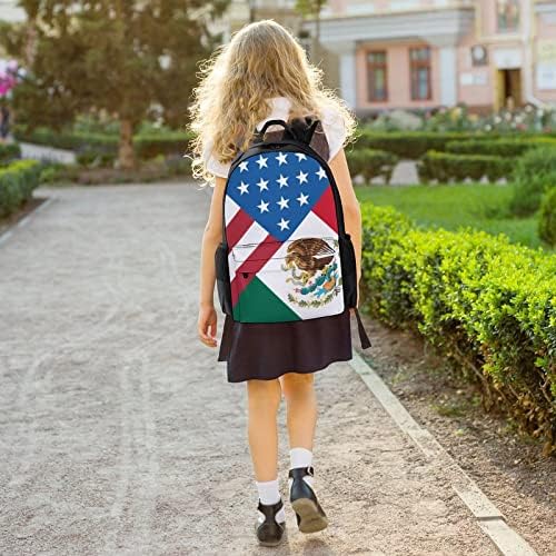 Američka meksička zastava casual backpack backpack ramena torba za putni paket sa džepovima za muškarce