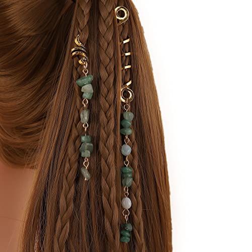 Prirodni kamen zacjeljivanje kristalni privjesak nakit za kosu za pletenice za plesti, Crystal Dreadlock Hair Carms Pribor