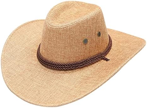 Zapadni kaubojski šešir za muškarce Weide Wide Widem Sun Hats Ljeto UV kauč kaut kapu Class Classic Roll up Fedora Hat sa pojasom