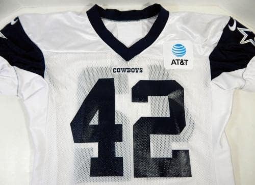 Dallas Cowboys Rico Dowdle # 42 Izdana dres bijele prakse 50 17 - nepotpisana NFL igra rabljeni dresovi