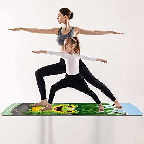Debela neklizajuća Vježba & amp; fitnes 1/4 prostirka za jogu sa Žabljim životinjama ljetni Print za Yoga Pilates & amp; Vježba fitnesa na podu