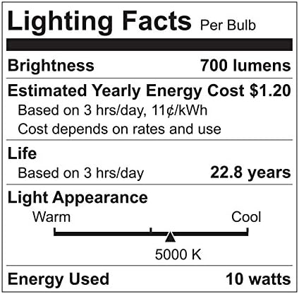 Ge rasvjeta 89942 Energy-Smart LED 10-watt, 700-Lumen R30 sijalica sa srednjom bazom, dnevna svjetlost, 1-pakovanje