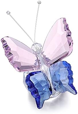 Crystaltears Crystal Leptir figuri sa kolekcijom Crystal Ball Base Sabir Staklo Butterfly Lipead Liperweight