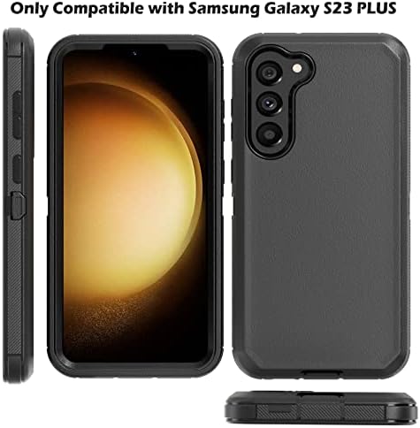 Tashhar Telefon futrola za Samsung Galaxy S23 Plus, HARD HARD COOTFofofofofofofofofofof oklop zaštitni poklopac sa kaišom za kopča za Samsung S23 + 2023 Kućište telefona