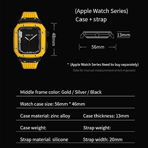 Kanuz za Apple Watch Band Series 44mm Ženska Legura Sat Case 45mm 42mm Metalni okvir Modifikacija Modicija Dodatna oprema za iWatch seriju 8 7 6 5 4 se poklopac