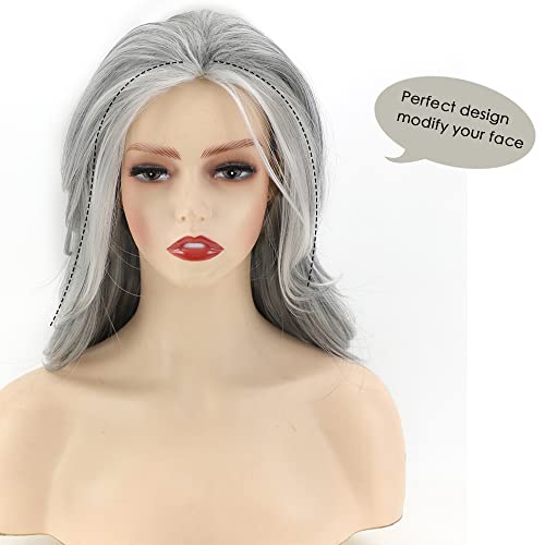 XIUFAXIRUSI XIUFAXIRUSI sive duge slojevite perike za žene srebrne valovite perike prirodna Sintetička perika za kosu za svakodnevnu upotrebu