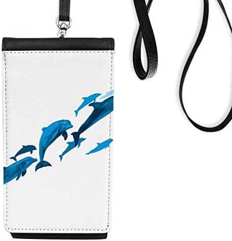 Dolphin Big Mala Art Deco poklon modni telefon novčanik torbica viseći mobilni torbica Crni džep