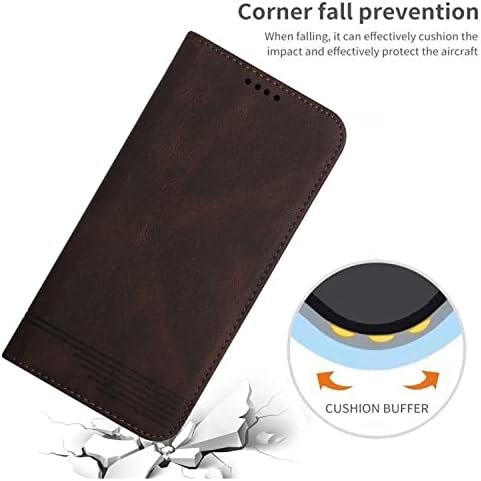 SUPWALL kompatibilan za iPhone 14 Pro Max futrola za novčanik Skin Feel jaka magnetna kožna torbica sa držačima