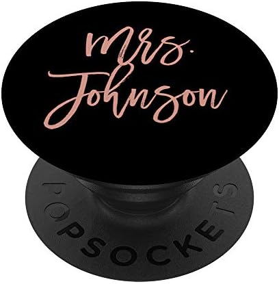 MRS Johnson Personalizirani rumenilo ružičasti i crni mladenci Popsockets Popgrip: Zamljivanje hvataljka za telefone i tablete