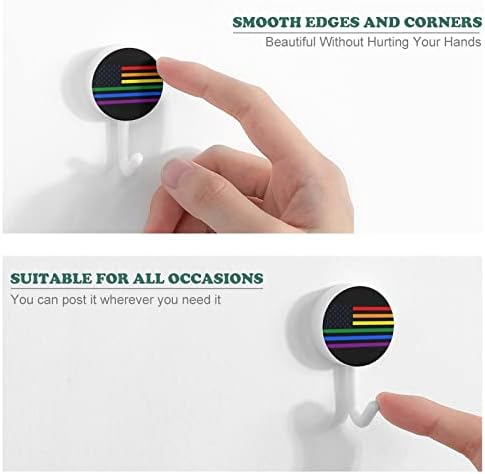 AmeričkiGBT gay ponos rainbow zastava zidne kuke okrugle plastične kuke izdržljive ljepljive kuke za kuhinju