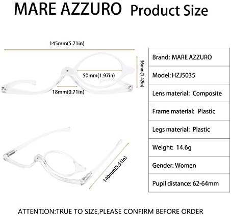 Mare AZZURO naočare za čitanje šminke za oči žene sklopivi kozmetički čitači 1.0 1.25 1.5 1.75 2.0 2.25