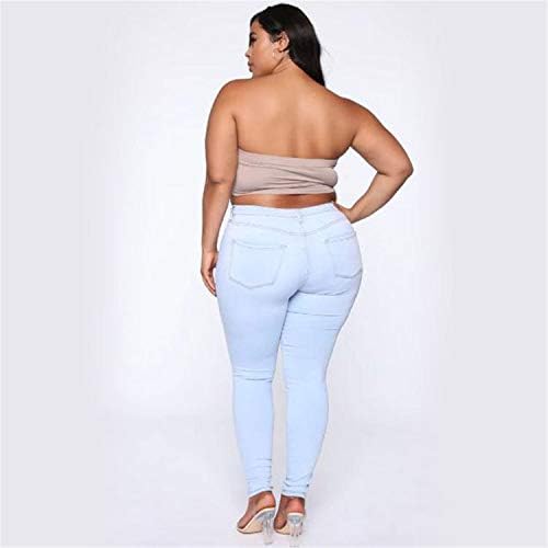 Andongnywell ženske mršave visoke rasteznice traperice Olovke traper hlače visoki struk rastezljive tanke pantalone
