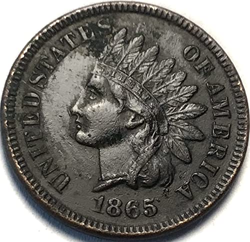 1865 P Indijski glava za glavu Penny Prodavač izuzetno u redu