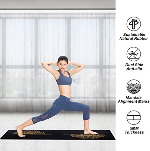 YR Yoga Mat za žene Extra Thick Workout Mat dvostrane neklizajuće prostirke za jogu za teretanu, fitnes, Pilates i vježbe na podu