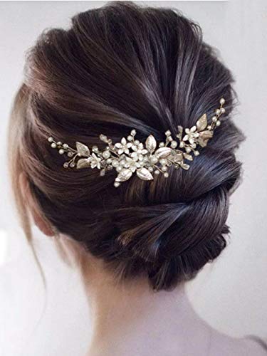 Heread Flower Bride Wedding Hair Vine srebrni list vjenčana traka za glavu biser i Kristal Hair Breath Accessories