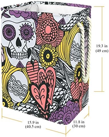Inhalator ručno nacrtana tetovaža Meksički Scull cvjetni 300d Oxford PVC vodootporna odjeća korpa velika