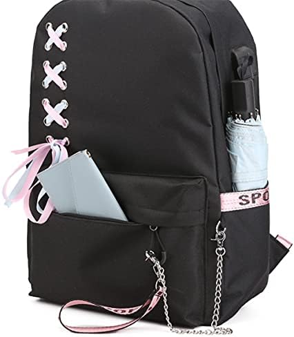 Justgogo Enhypen ruksak Daypack LAPTOP Torba za školsku torbu Mochila Bookbag ramena Boja C10