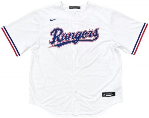 Jacob Degram Texas Rangers potpisao je autentični Nike White Home dres JSA - autogramirani MLB dresovi