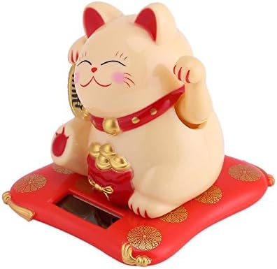 HONGZER LUCKY CAT, solarna sitna mahala mahala maha, maneki neko mahanje ruku za bogatstvo i sretno, Fengshui Lucky Cat ljuljaška ruka za kućni dekor zaslona / dekor