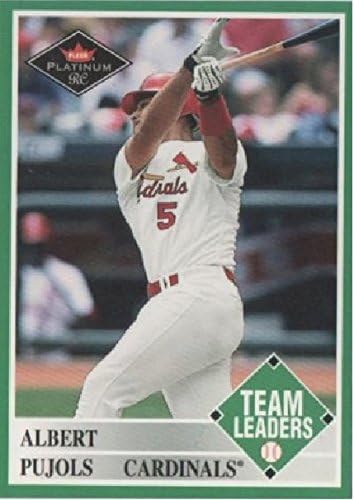 2001. Vođe tima Platinum Fleer Albert Pujols St Louis Cardinals Baseball Rookie Card 435
