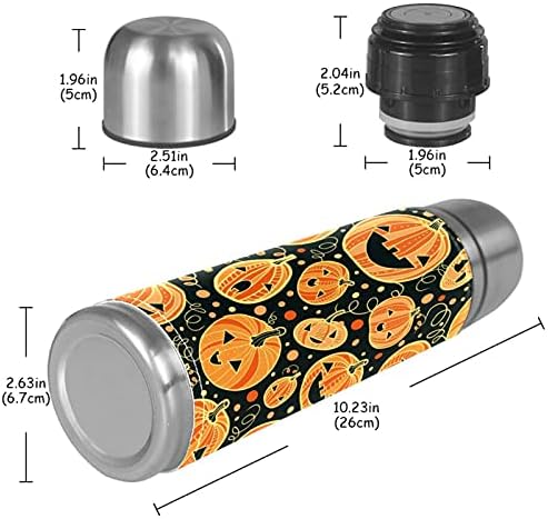 Vakuum izolirana krigla od nehrđajućeg čelika, Halloween bundeve print Thermos boca vode za vruće i hladne