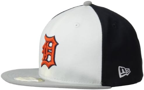MLB Detroit Tigers bijeli prednji Osnovni 59fifty opremljena kapa