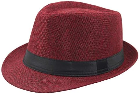 Modni šešir prozračan muški bejzbol šeširi i kape curlystraw hat linen jazz šešir gornji šešir na otvorenom muške sunčeve kape