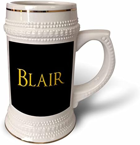 3Droza Blair Popularno ime za bebe u Americi. Žuta na crnoj boji. - 22oz Stein šolja