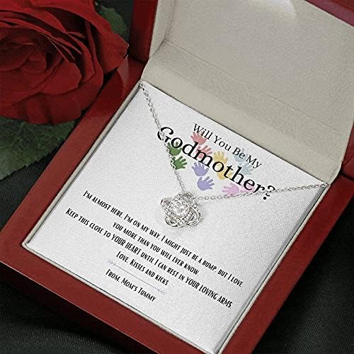 Nakit za karticu poruke, ručno rađena ogrlica - personalizirani poklon love čvor, kummotski prijedlog poklon