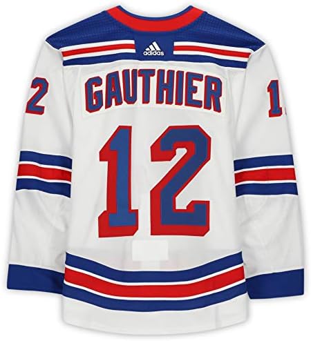 Julien Gauthier New York Rangers Rabljeni 12 Bijeli set 1 Jersey Nošen tokom gostujućih utakmica odigranih