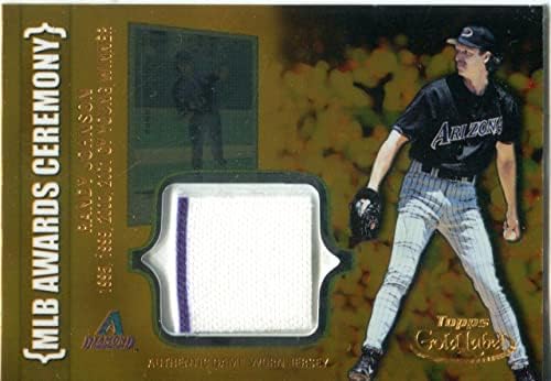RANDY JOHNSON 2003 TOPPS Gold Etikel Game istrošena kartica - MLB igra Rabljeni dresovi