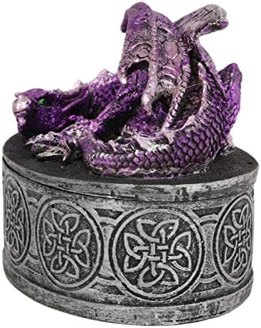EBROS poklon za spavanje Dragon Dekorativno ovalna sitnica kutija za nakit figurica sa keltskim čvorovima