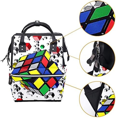 Guerotkr putnički ruksak, vrećice za pelene, ruksak pelena, bešavni šareni geometrijski uzorak