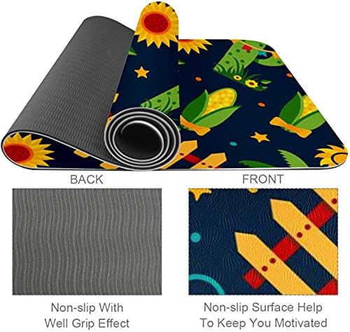 Siebzeh tamna boja Premium Thick Yoga Mat Eco Friendly Rubber Health & amp; fitnes non Slip Mat za sve vrste