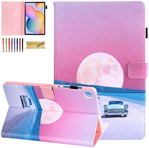 Torbica za Samsung Galaxy Tab S6 Lite Case, PU kožni tanak flip folio više-ugaoni štand Auto buđenje / san Smart Wallet Cover za Samsung Galaxy Tab S6 Lite 10,4 inča 2020/2022, Pink Beach