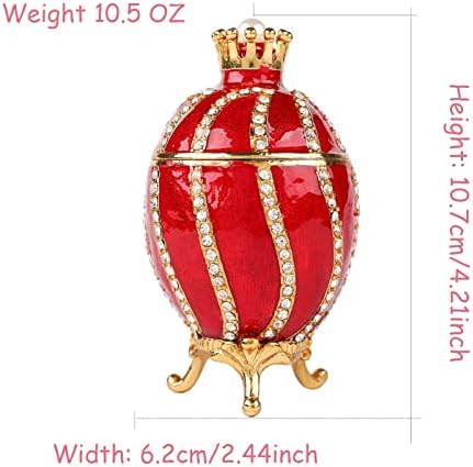 Furuida crvena fabrež u stilu nakita nakit sa nakitom sa šarkama sa krunom Vintage ukrasni ukrasi Jedinstveni