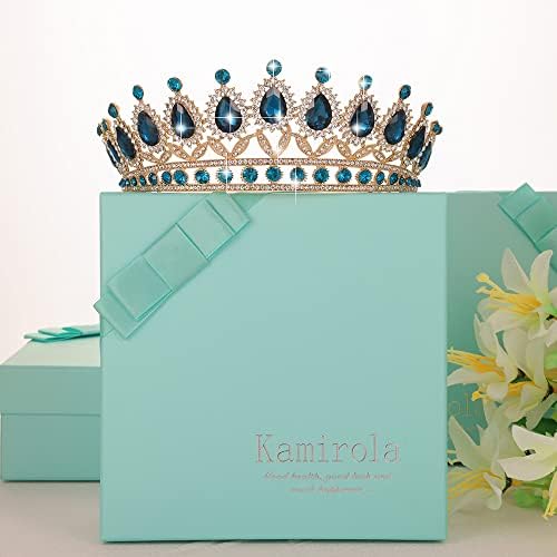 Kamirola Tiaras princeza kruna za žene i djevojčice kristalne trake za glavu za mladenku, princeza za vjenčanje i zabavu