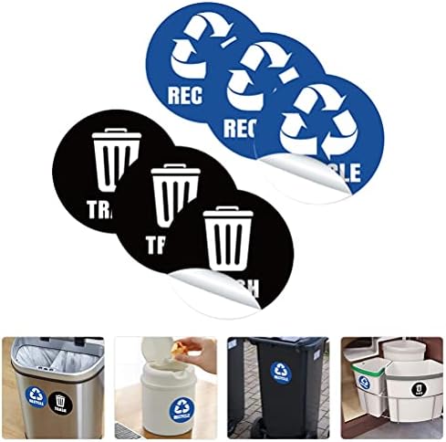 Nuobesty 1 set od 6 listova Klasifikacija smeća Naljepnice za naljepnice Kanta može naljepnice za naljepnice Recikliranje kanti za smeće odlično za kanti za smeće - unutar kućne kuhinje i kancelarije