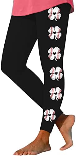 Tajice za Bejzbol Print za žene visokog struka za trčanje Yoga helanke Ultra meke brušene rastezljive udobne