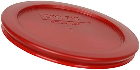 Pyrex 7200-kom 2 šolje maka crveni okrugli plastični poklopac za čuvanje hrane, proizveden u SAD