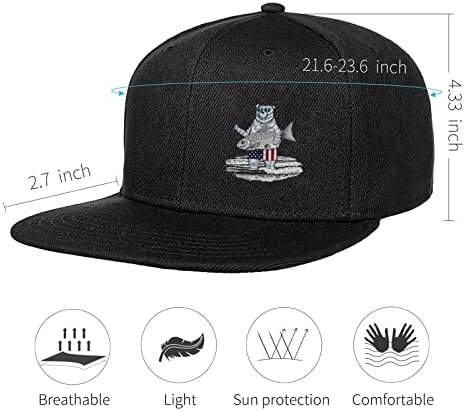 Crni Snapback šeširi za muškarce & amp; žene Flat Bill Brim Podesiva bejzbol kapa veličine Cool Crni šeširi vanjski kamiondžija šešir Tata kape