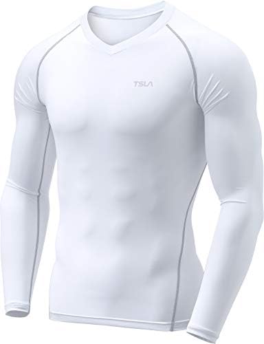 TSLA muške košulje s dugim rukavima s dugim rukavima, hladna košulja za suhu atletsku vježbu, majice aktivnih