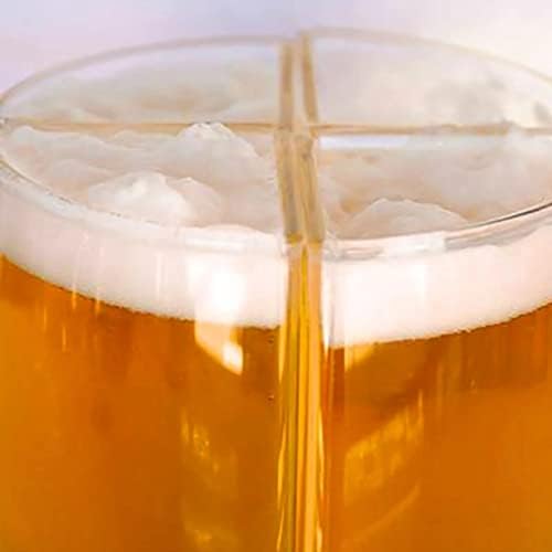 WSSBK pivo naočale Šalice odvojive 4 dijela velikog kapaciteta guste čaše za piv za kum za klupsku baru